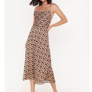 NastyGal Polka Dot Halter Dress - Size 2